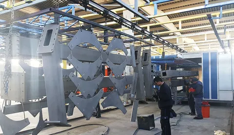 Lavoro di verniciatura elettrostatica a polvere e sabbiatura 10