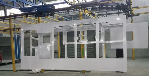 Lavoro di verniciatura elettrostatica a polvere e sabbiatura 23