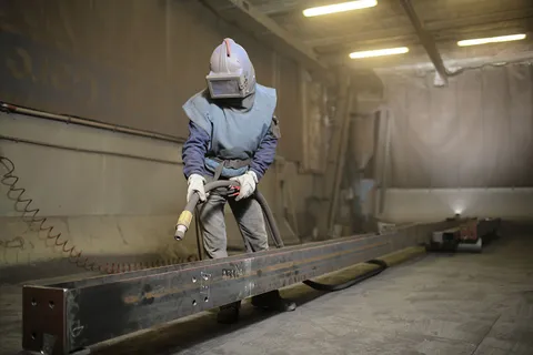 Lavoro di verniciatura elettrostatica a polvere e sabbiatura 30