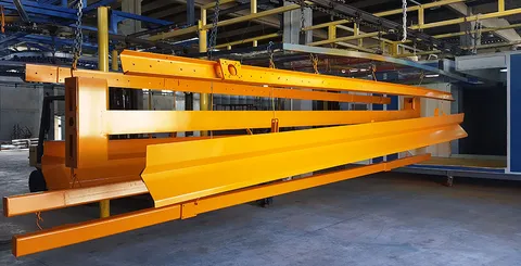 Lavoro di verniciatura elettrostatica a polvere e sabbiatura 7